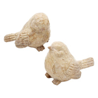 Carved Look Resin Neutral Bird