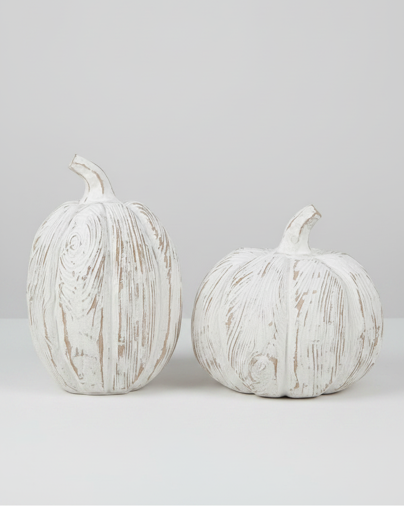 Distressed White Pumpkin