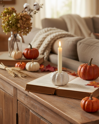 Pumpkin Taper Candle Holder