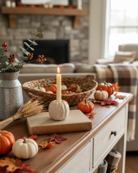Pumpkin Taper Candle Holder