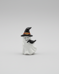 Mini Resin Ghost With Witch Hat