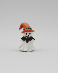 Mini Resin Ghost With Witch Hat