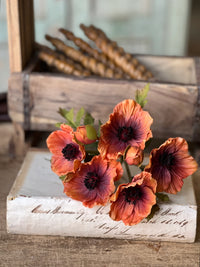 Terracotta Luring Poppy Bundle Real Touch 10"