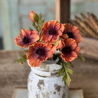 Terracotta Luring Poppy Bundle Real Touch 10"