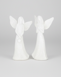 Glittered White Resin Angel