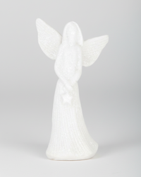 Glittered White Resin Angel