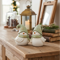 Sage Green Scarf and Hat Winter Bird