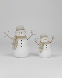 Rustic Snowfall Resin Snowman