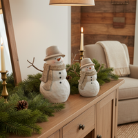 Rustic Snowfall Resin Snowman