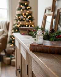 Rustic Snowfall Resin Snowman Petite