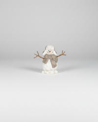 Rustic Antique Shimmer Resin Snowman Petite