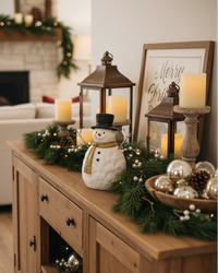 Rustic Top Hat Resin Snowman