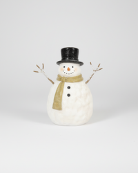 Rustic Top Hat Resin Snowman