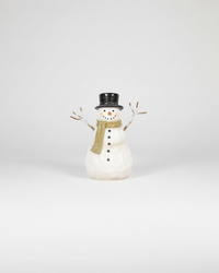Rustic Top Hat Resin Snowman