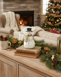 Rustic Top Hat Resin Snowman