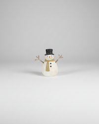 Rustic Top Hat Resin Snowman Petite