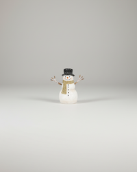 Rustic Top Hat Resin Snowman Petite