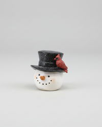 Rustic Cardinal Resin Snowman Head