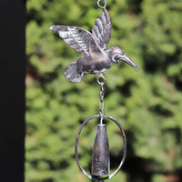 Bronze Patina Hummingbird Rain Chain with Bell