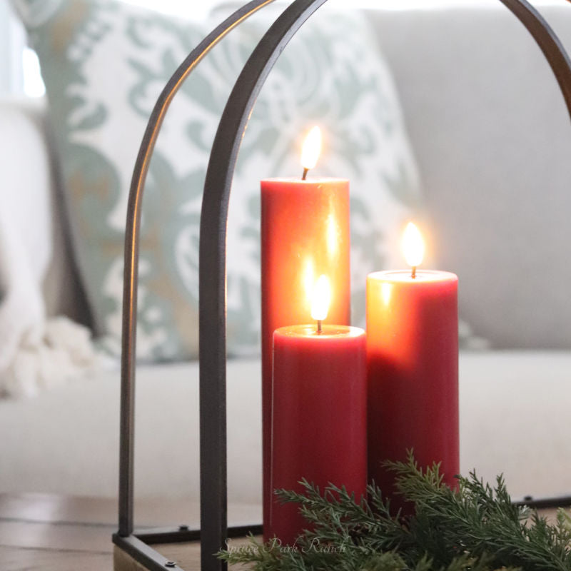 Deluxe Home Bordeaux LED Candles