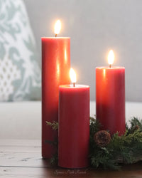 Deluxe Home Bordeaux LED Candles