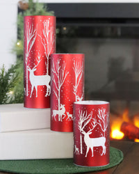 Red Winterscape Holiday Cylinder