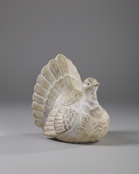 Brown Whitewashed Resin Turkey