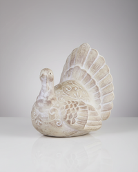 Brown Whitewashed Resin Turkey