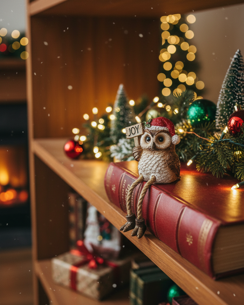 Christmas Owl Shelf Sitter