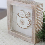 Reversible Mug and Leaf Wood Sign