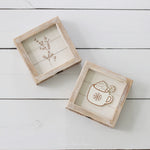 Reversible Mug and Leaf Wood Sign