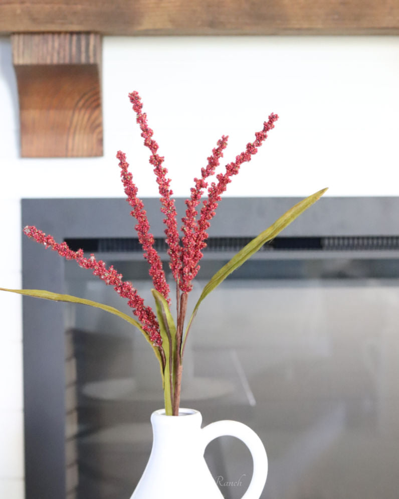 Rice Spray Burgundy 31"