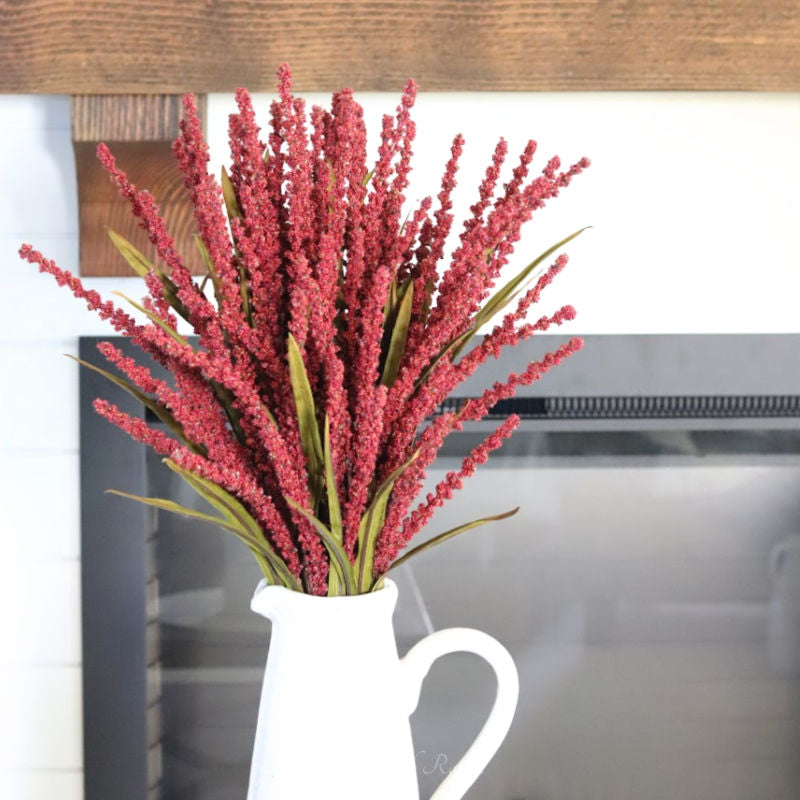 Rice Spray Burgundy 31"