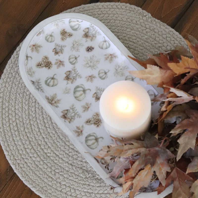 Rooted in Nature Oval Wood Tray