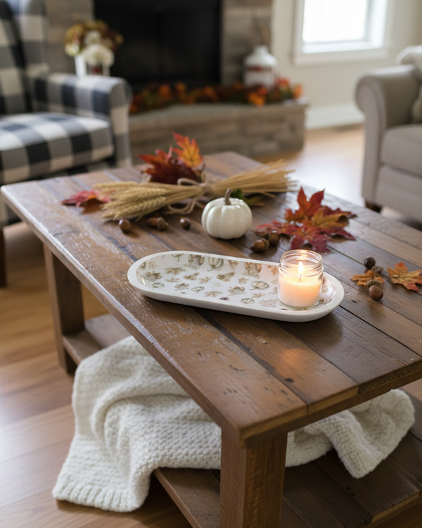 Rooted in Nature Oval Wood Tray