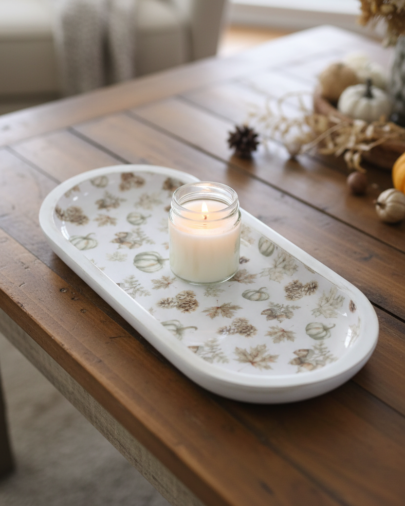 Rooted in Nature Oval Wood Tray