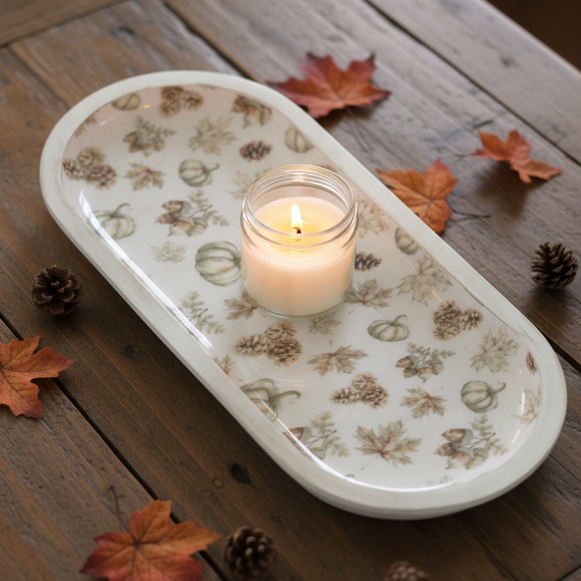 Rooted in Nature Oval Wood Tray