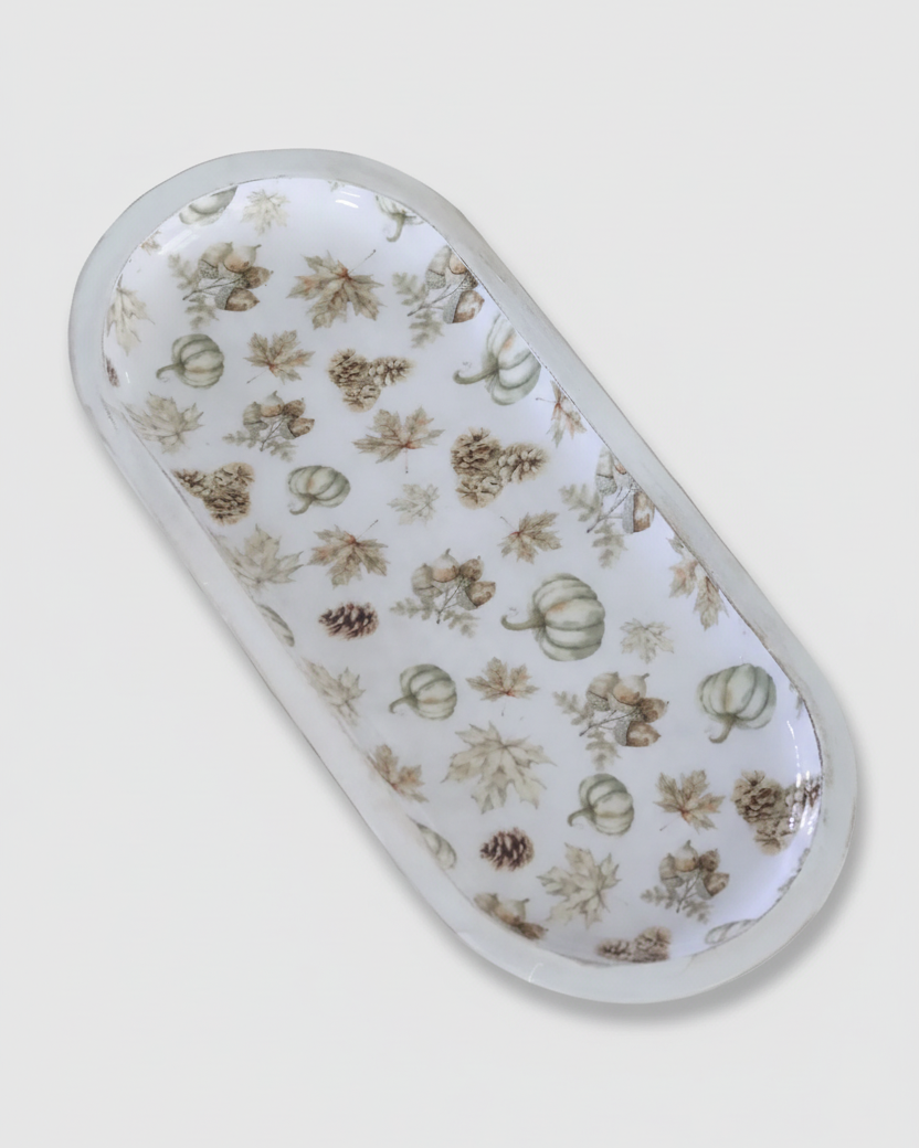 Rooted in Nature Oval Wood Tray