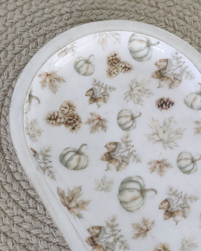 Rooted in Nature Oval Wood Tray