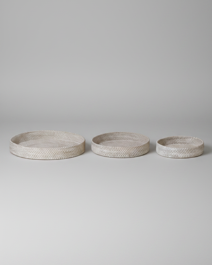 Round Hapao Rattan Trays