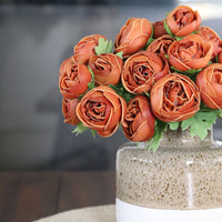 Rust Ranunculus Real Touch Bundle of 6