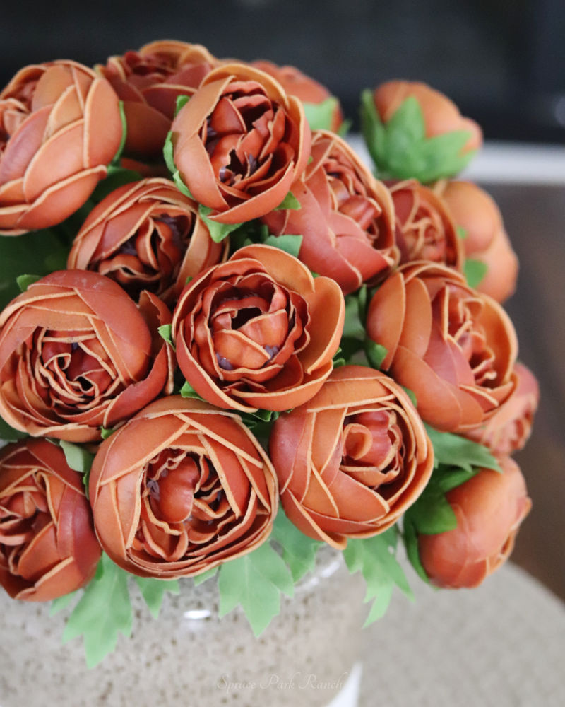 Rust Ranunculus Real Touch Bundle of 6