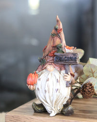 Rustic Harvest Gnome With Tree Trunk Hat