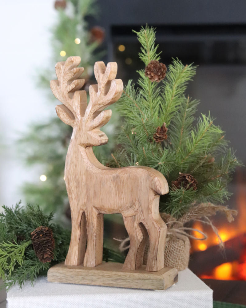 Rustic Wooden Reindeer