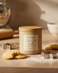 Crossroads Santa's Cookie Crumble Coloured Glass Jar Candle 14oz
