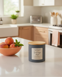 Crossroads Spiced Georgia Peach Coloured Glass Jar Candle 14oz