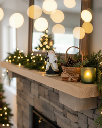 Black and Gold Santa Figurine