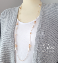 Sedona Long Rose Gold Bead Necklace