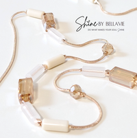 Sedona Long Rose Gold Bead Necklace