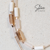 Sedona Long Rose Gold Bead Necklace